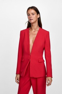 zara red pantsuit
