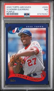 VLADIMIR GUERRERO 2020 TOPPS ARCHIVES #249 [PURPLE 172/175] -- PSA 7-P1/NH-MTL/LAA - Bild 1 von 2