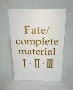Fate Complete Material I II III Art Book Japanese Language Used from Japan - Picture 1 of 7
