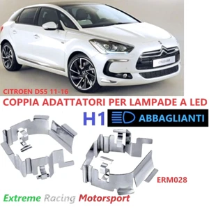 CITROEN DS5 11-16 COPPIA ADATTATORI PER LAMPADE ABBAGLIANTI LED H1 ERM028 - Foto 1 di 7