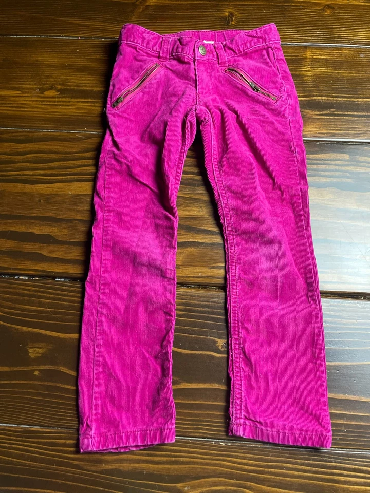 Pantalones Lands' End, para niña talla 5, rosa, pana, pierna recta, cintura ajustable Foto 1 de 4