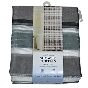 Home Classics Shower Curtain Glacier Polyester Fabric 70x72in - Picture 1 of 1