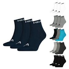 12, 18, 24 Paar HEAD Unisex Quarter Socken Sportsocken Cotton Blend Sport Socks