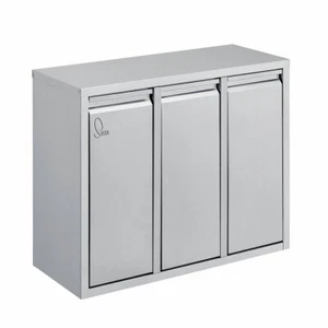 SVITA H3X15 45Liter Mülleimer Edelstahl Abfalleimer Mülltrennung 3x15L Silber - Bild 1 von 4