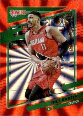 2021-22 Donruss #39 Enes Kanter Holo Naranja Láser Boston Celtics Baloncesto Foto 1 de 2