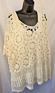 Roamans Y2K All Over Uncinetto Donna Taglie Forti 3x-4x Maglione Set Boho Beach Artsy - Foto 1 di 24