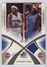 2005-06 SP Game Used Edition Authentic Fabrics Dual Gold /50 Ben Wallace Rasheed