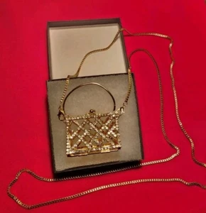 Fashion NewMini Waist Women's Jewelry Rhinestone 42 " Chain Belt Bag Crossbody - Picture 1 of 8