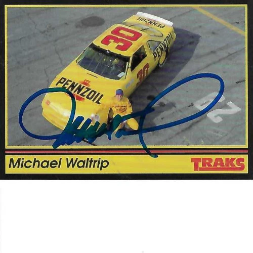MICHAEL WALTRIP SIGNED 1991 TRAKS RACING #75 - NASCAR - Image 1 of 1