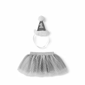 Wonder Nation Baby Girls 2-Piece First Birthday Outfit,Party Hat and Tutu 12-18M - Picture 1 of 2