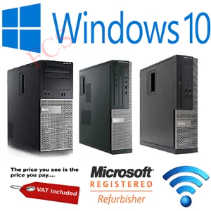 Fast Cheap Dell OptiPlex i3 i5 i7 MT Desktop SFF 8GB 500 Windows 10 PC Computer - Picture 1 of 11