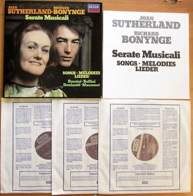 D125D 3 Serati Musicali Joan Sutherland Richard Bonynge 3LP Decca Holland NM - Image 1 of 4