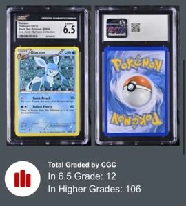 Pokemon Black & White BW90 Glaceon 2013 Black Star Promo Holo CGC 6.5 EX/NM+ - Picture 1 of 3