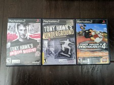 PS2 - Tony Hawk - 3 Games - American wasteland - Underground - Pro Skater 4