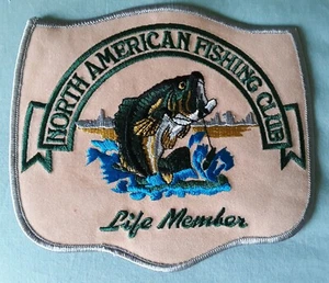 North American Fishing Club Life Member Patch NEU ZUSTAND 6 1/4" x 5 1/4" - Bild 1 von 1