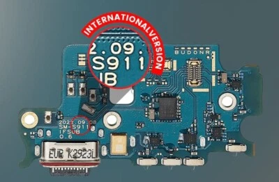 Placa de puerto de carga original Samsung Galaxy S23 5G con lector de tarjetas SIM (S911B) Foto 1 de 3