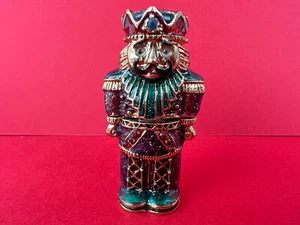 Caja de baratijas de 2"" esmalte y joyas de 2"" MONET TOY SOLDIER SOLDADO NUTCRACKER - Imagen 1 de 14