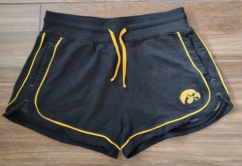 Women's Colosseum Black Iowa Hawkeyes Lounge Shorts Cover