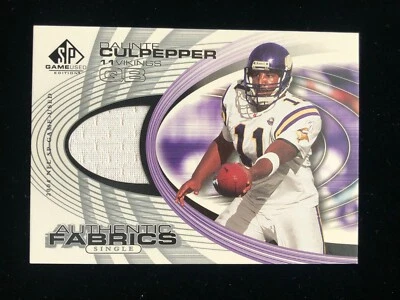 2004 SP Game Used Edition Daunte Culpepper #AF-DC Authentic Fabrics Football  - Image 1 of 2