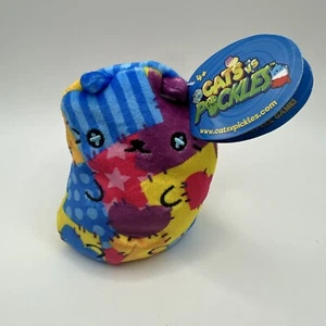 NWT Cats vs Pickles #230 4”Crazy Quilt Cat Plush - Bild 1 von 5