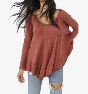 Free People Sundae Tee Ginger Snap Size S 0765 - Picture 1 of 2