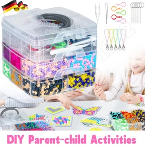 10600Stück Bügelperlen Set Bügelperlen Platten mit Aufbewahrungsbox Geschenk NEU - Bild 1 von 11