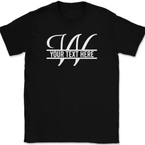 Camiseta personalizada con monograma Your Text Here camiseta personalizada regalo familiar - Imagen 1 de 10