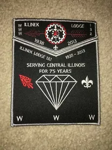 Boy Scout Illinek 132 Abraham Lincoln Illinois 2013 75th Council Flap Patch Set - Picture 1 of 1
