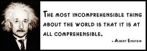 Wall Quote - ALBERT EINSTEIN - The Most Incomprehensible Thing About the world