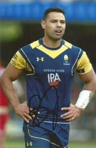 WORCESTER WARRIORS RUGBY UNION: BEN TE'O SIGNED 6x4 ACTION PHOTO+COA - Picture 1 of 1