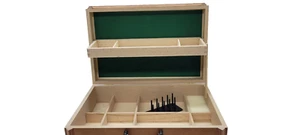 schmuckbox Nähkasten vintage schmuckkasten schmuckschatulle braunes holz|982 - Bild 1 von 9