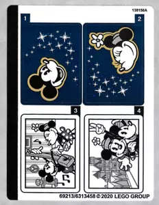 LEGO STICKER SHEET ONLY 43179 MICKEY MOUSE & MINNIE MOUSE New to set 43179stk01 - Picture 1 of 1