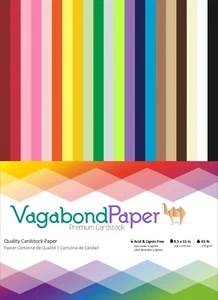 Over 100 Sheets! 8.5" x 11" Premium Quality CARDSTOCK PAPER - 21 Rainbow Colors - Picture 1 of 3