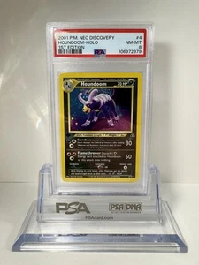 Pokémon TCG - Houndoom 4/75 Holo Rare 1st Edition Neo Discovery - PSA 8 NM-MT - Picture 1 of 9