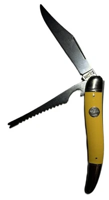 Cuchillo de pesca plegable vintage original Imperial Providence RI EE. UU. 2 hojas Foto 1 de 4