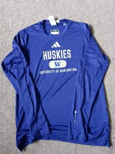 Adidas Player issued NCAA UW Huskies PurpleLong sleeve Shirt - Picture 1 of 2