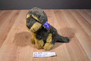 Peluche real gris y bronceado sentado perro Dakar (310-3694) - Imagen 1 de 5