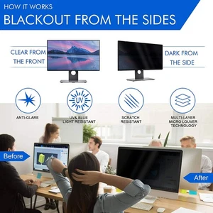 22 Inch Computer Screen Filter Intimacy Protection Scratch Resistant 16:10 AM - Picture 1 of 24