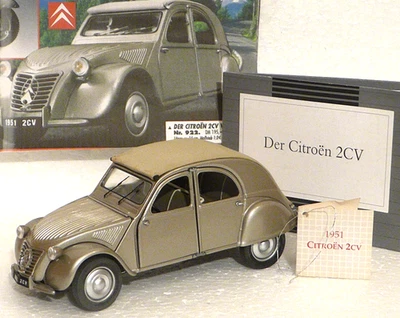 Franklin Mint :  Citroen  2 CV - 1951 , M 1:24 , Doku + Zertifikat , in OVP-Box - Bild 1 von 4