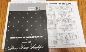 Marantz 140 Verstärker Service Manual, US Schematic & Bulletin - Original - Bild 1 von 2