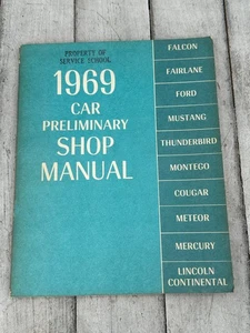 1969 Preliminary Car Shop Manual Ford Mustang Mercury Lincoln Continental - Bild 1 von 1