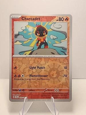 Charcadet 033/191 Sv08: Surging Sparks Reverse Holo Pokémon TCG NM  - Image 1 of 2