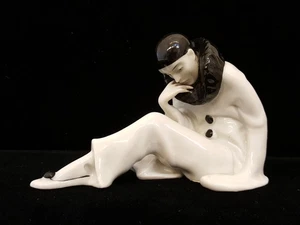 Antique 1910s Heubach porcelain Sad Pierrot figurine Wera Von Bartels 10995/1 - Picture 1 of 11