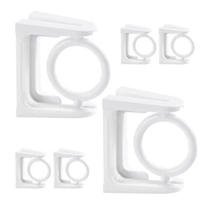  6PCS Staffe per Asta Asciugamani da Appendere Senza Trapano Ganci Girevoli per Bagno - Foto 1 di 12