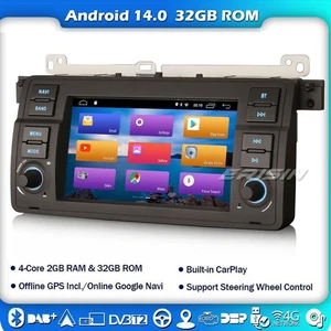 Android 14 DAB+Autoradio For BMW E46 M3 320 Rover 75 MG ZT Carplay GPS WIFI 4G - Picture 1 of 15