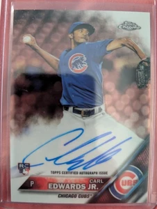 Carl Edwards Jr 2016 Topps Chrome AUTO Autogrammkarte PWE - Bild 1 von 1