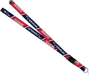 New England Patriots Lanyard Keychain Double Sided Breakaway Safety Design... - Picture 1 of 7