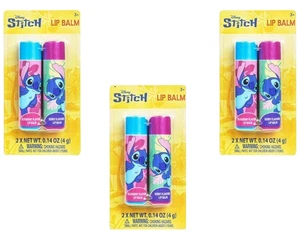 JUEGO DE 3 BÁLSAMOS LABIALES CON SABOR DISNEY STITCH 2 (ARÁNDANOS Y BAYAS) - Imagen 1 de 4