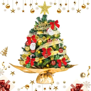 Albero Di Natale Piccolo Con Luci Incorporate, Mini Albero Di Natale 60Cm Con 40 - Foto 1 di 12