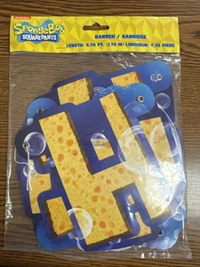 Nickelodeon Spongebob Squarepants Happy Birthday Banner ( Size 6.15 Ft ) New - Picture 1 of 2